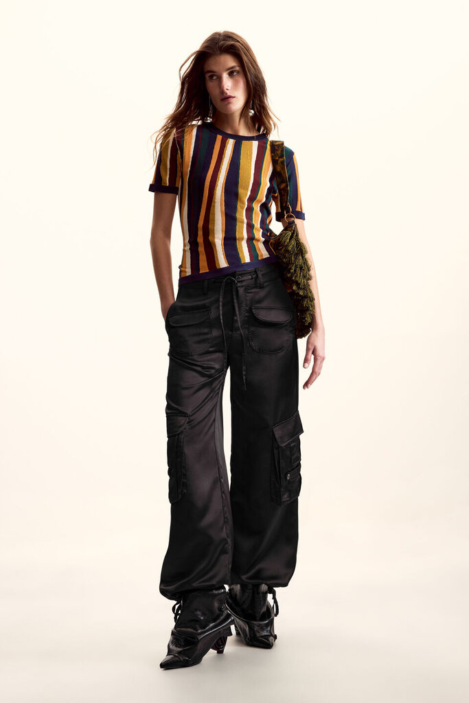 DESIGUAL S/S STRIPE TEE IN TUTTI FRUTI MULTICOLOR