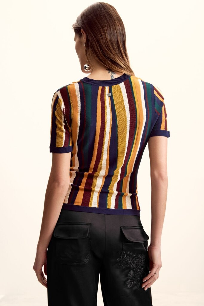 DESIGUAL S/S STRIPE TEE IN TUTTI FRUTI MULTICOLOR