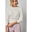 LILLA P PICOT EDGE CREWNECK IN WHITE LINEN