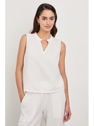 RAILS CHRISTY S/L TOP IN WHITE