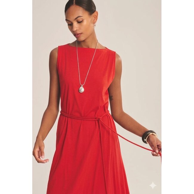 VELVET DREE DRESS IN LIP GLOSS