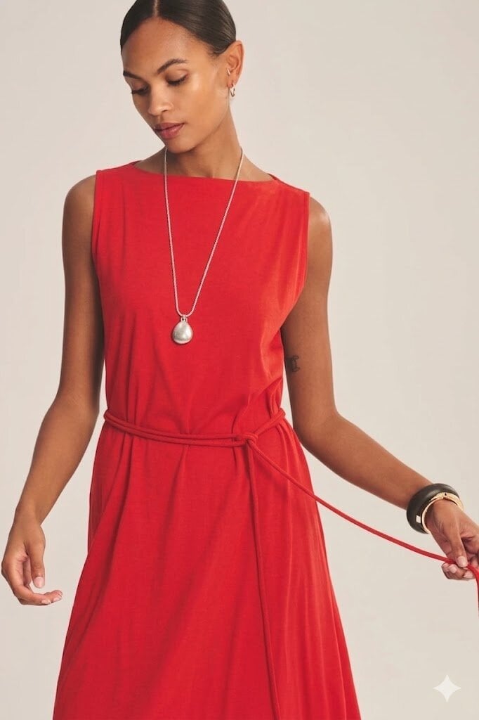 VELVET DREE DRESS IN LIP GLOSS