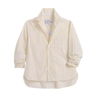 FRANK & EILEEN SILVIO UNTUCKABLE BUTTON UP IN YELLOW STRIPE