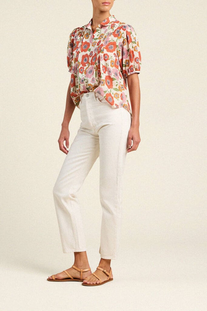 TROVATA NADINE BLOUSE IN POPPY COSTA