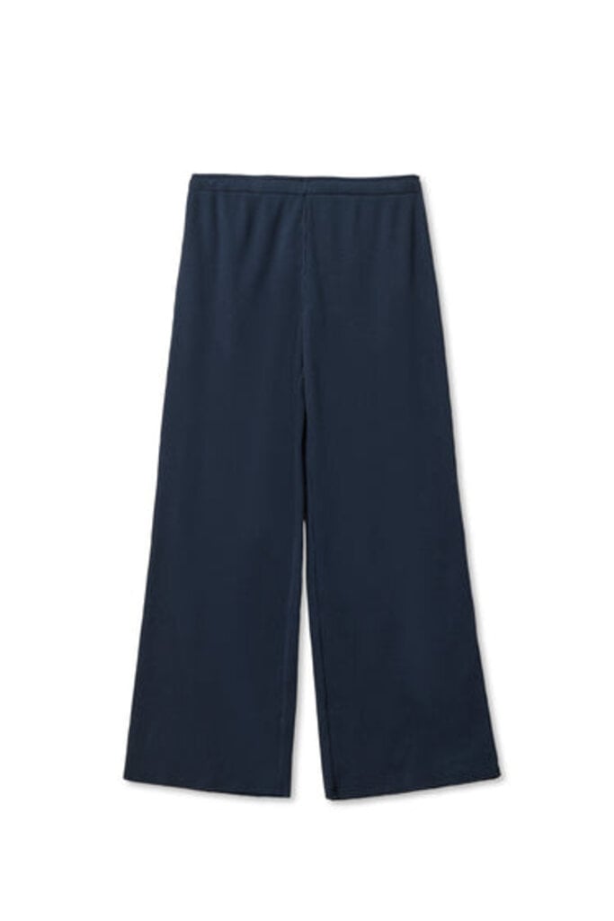 PERFECT WHITE TEE SHANE FULL LENGTH WAFFLE PANT IN NAVY