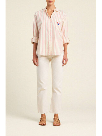TROVATA BLAKE OVERSIZED SHIRT IN PORTO STRIPE
