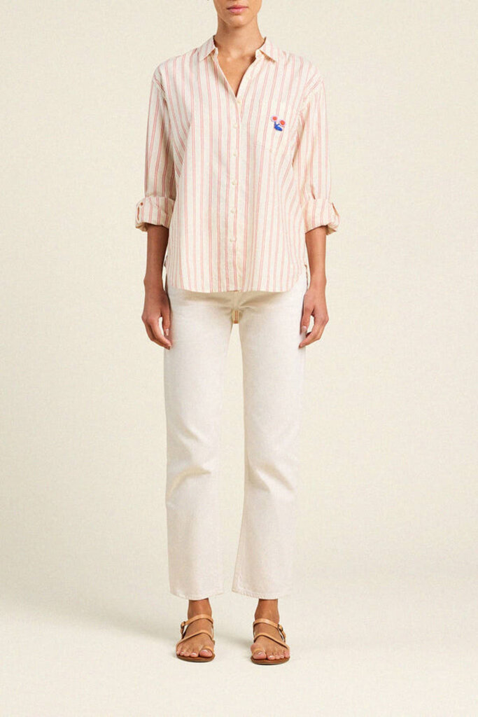 TROVATA BLAKE OVERSIZED SHIRT IN PORTO STRIPE