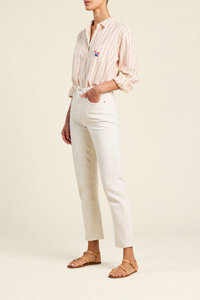 TROVATA BLAKE OVERSIZED SHIRT IN PORTO STRIPE