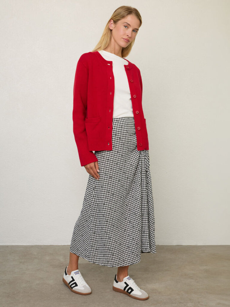 MARGARET O'LEARY CLEMENTINE SKIRT IN BLACK GINGHAM