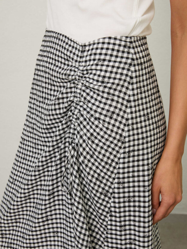 MARGARET O'LEARY CLEMENTINE SKIRT IN BLACK GINGHAM