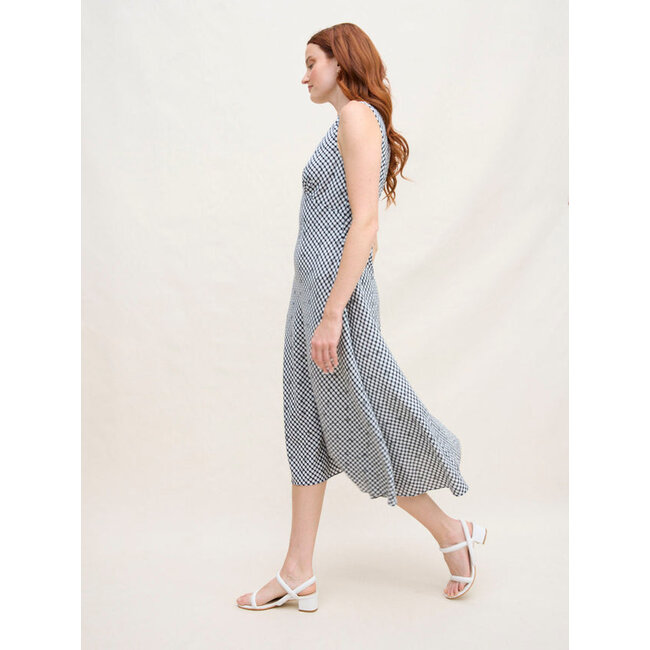 MARGARET O'LEARY DARYA DRESS IN BLACK GINGHAM