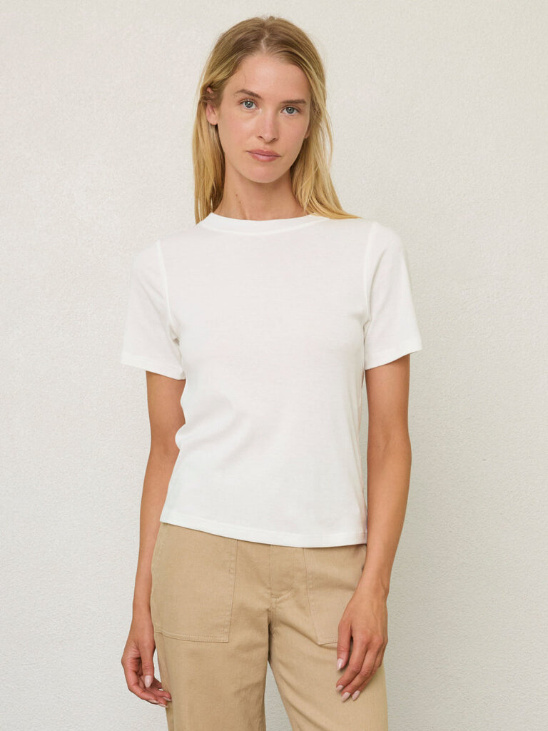 MARGARET O'LEARY SHORT SLEEVE RIB TEE IN ECO