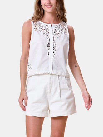 CLEOBELLA EILEEN SLEEVELESS TOP IN IVORY