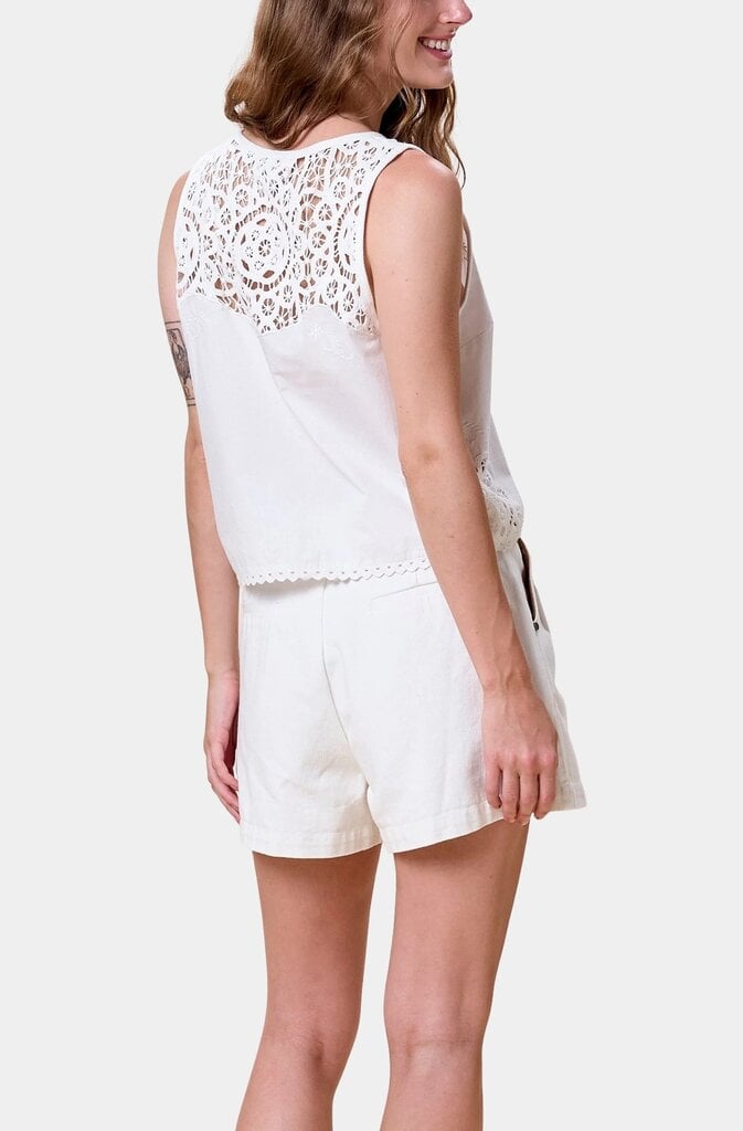 CLEOBELLA EILEEN SLEEVELESS TOP IN IVORY