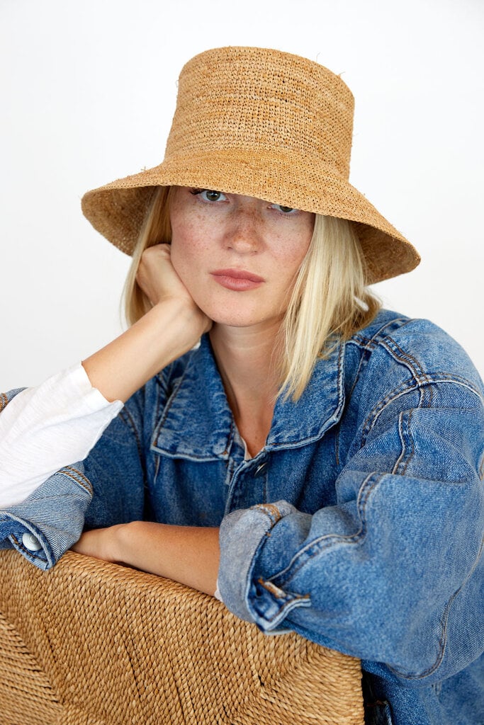 HAT ATTACK CHIC CROCHET BUCKET NATURAL