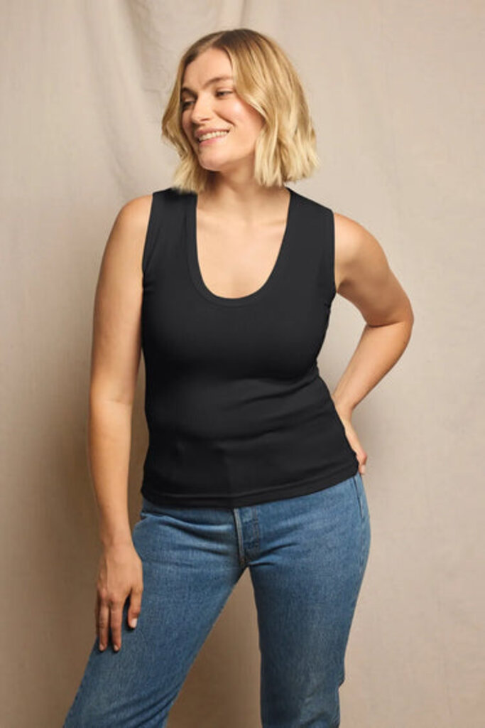 PERFECT WHITE TEE JORDAN U-NECK RIB TANK IN BLACK AND IN WHITE