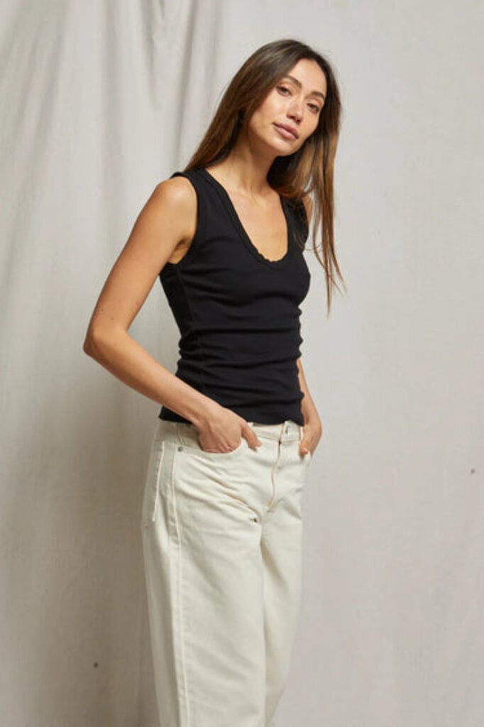 PERFECT WHITE TEE JORDAN U-NECK RIB TANK IN BLACK AND IN WHITE