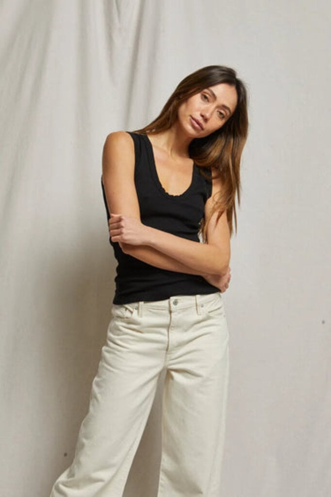 PERFECT WHITE TEE JORDAN U-NECK RIB TANK IN BLACK AND IN WHITE