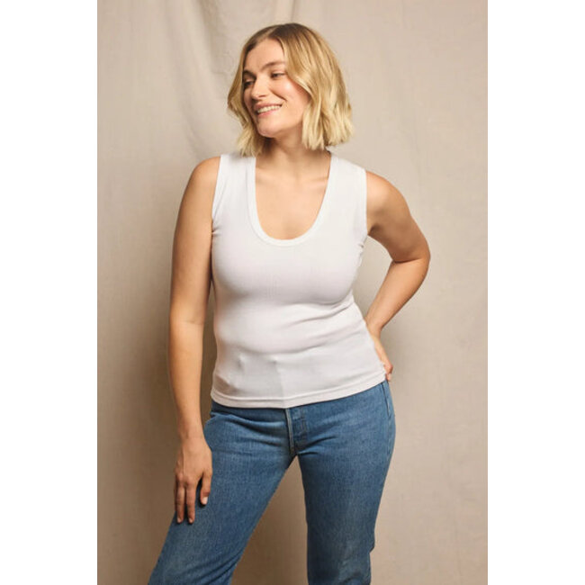 PERFECT WHITE TEE JORDAN U-NECK RIB TANK IN BLACK AND IN WHITE