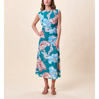 CLEOBELLA JOELLE MIDI DRESS IN LA ROUGE NORTH SEA