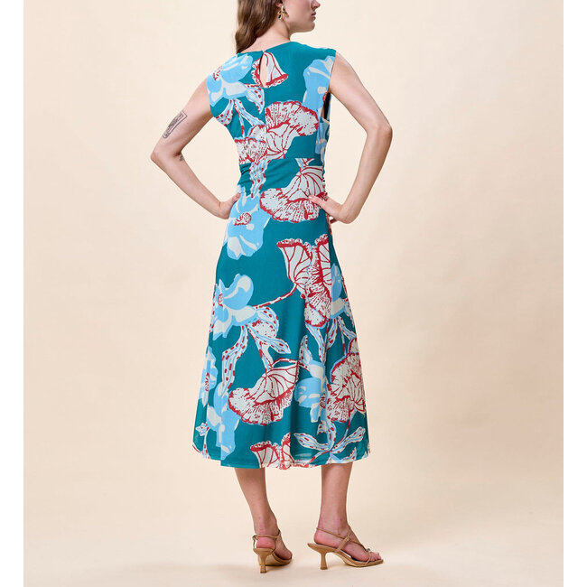 CLEOBELLA JOELLE MIDI DRESS IN LA ROUGE NORTH SEA