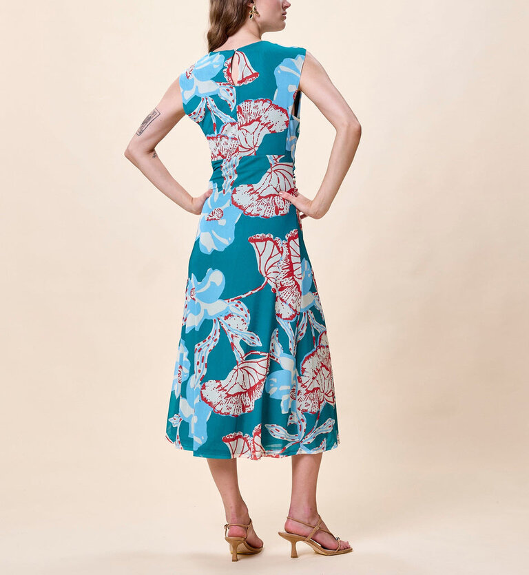 CLEOBELLA JOELLE MIDI DRESS IN LA ROUGE NORTH SEA