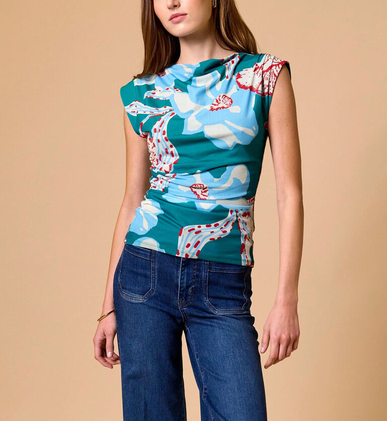 CLEOBELLA ELLIE TOP IN LA ROUGE NORTH SEA