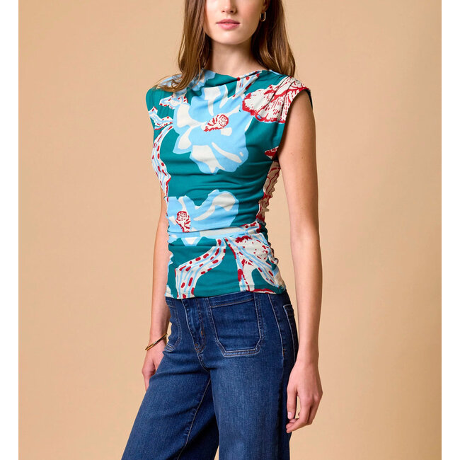 CLEOBELLA ELLIE TOP IN LA ROUGE NORTH SEA