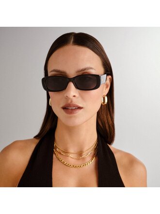 LE SPEC UNREAL SUNGLASSES IN SHINY BLACK