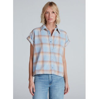 ASKKNY VIRGINIA SHIRT IN BLUE PLAID
