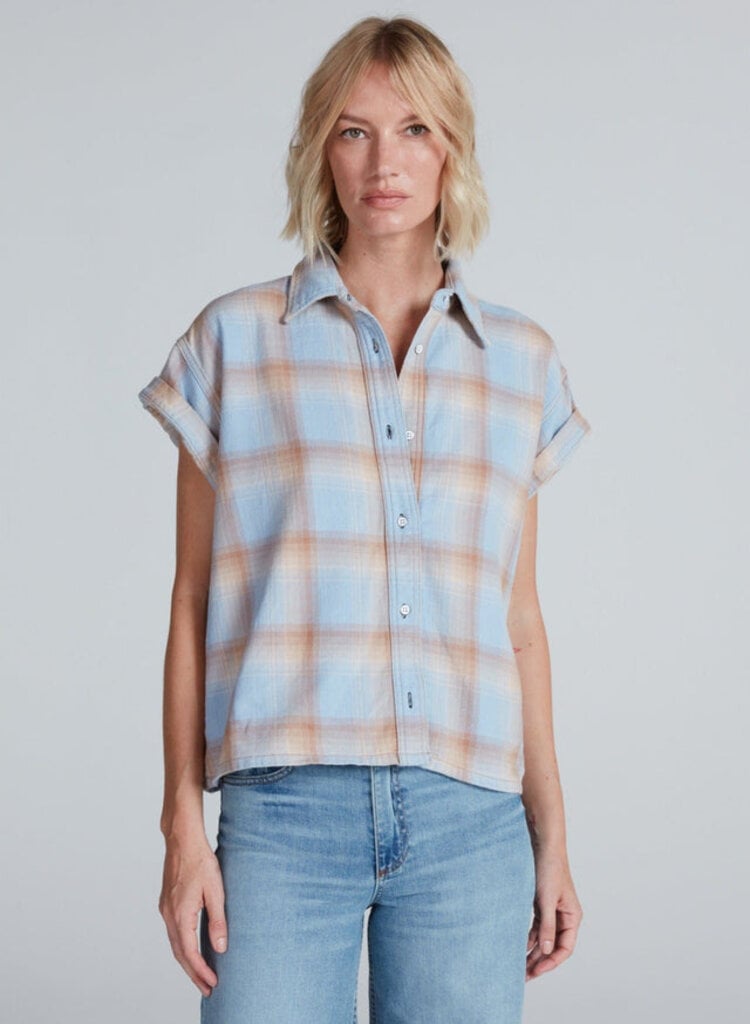 ASKKNY VIRGINIA SHIRT IN BLUE PLAID