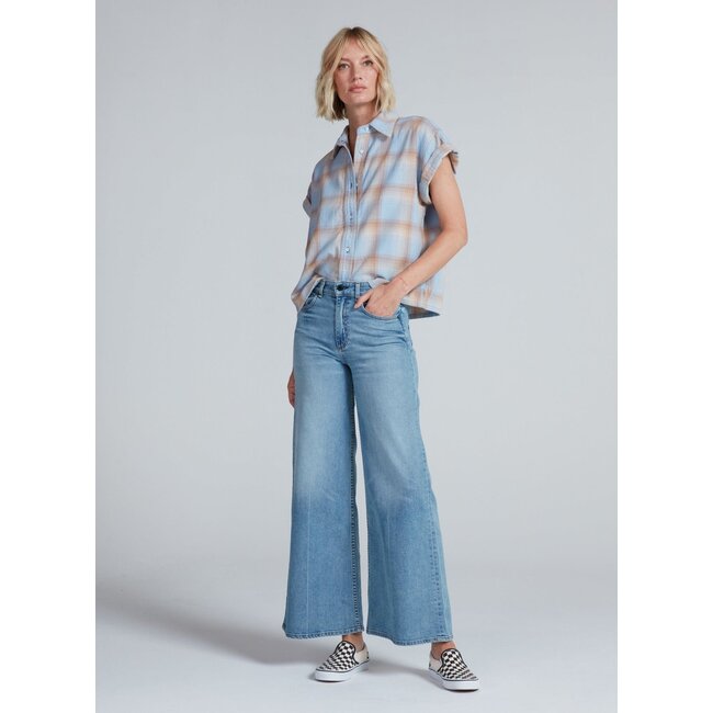 ASKKNY VIRGINIA SHIRT IN BLUE PLAID