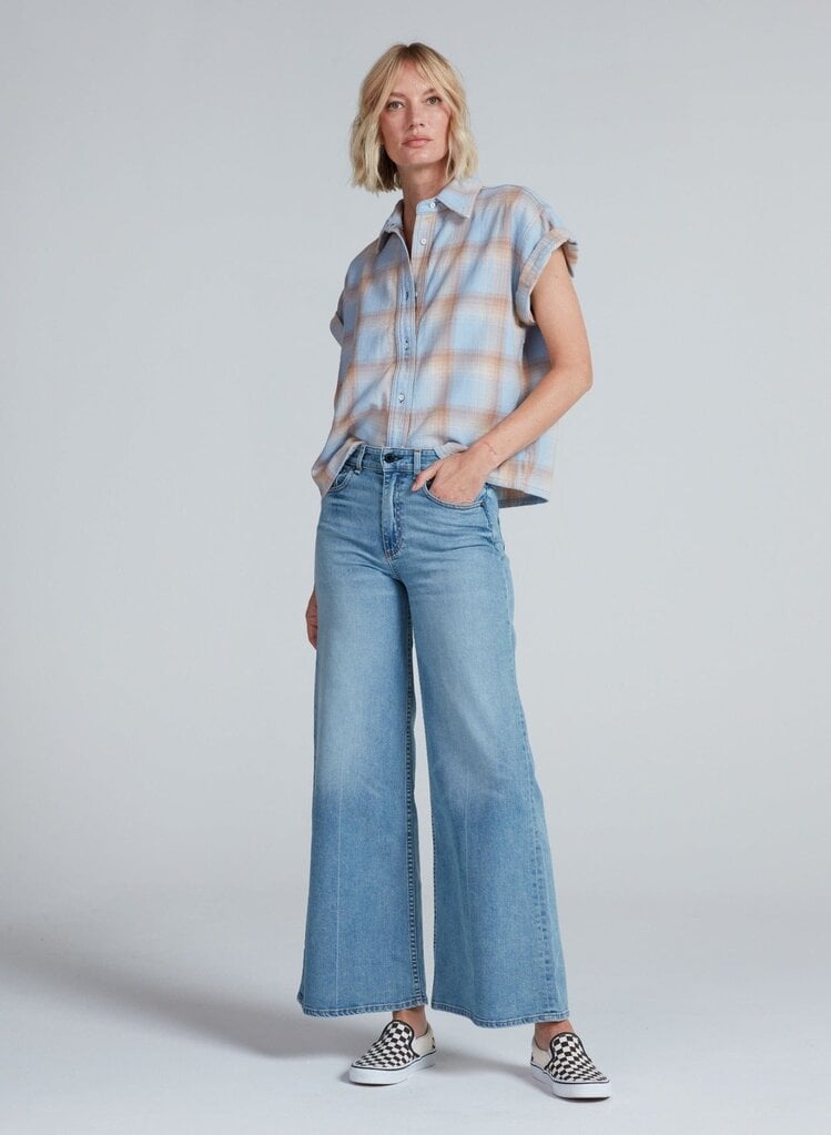 ASKKNY VIRGINIA SHIRT IN BLUE PLAID