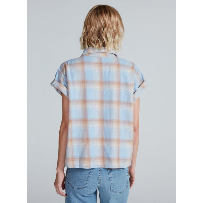 ASKKNY VIRGINIA SHIRT IN BLUE PLAID