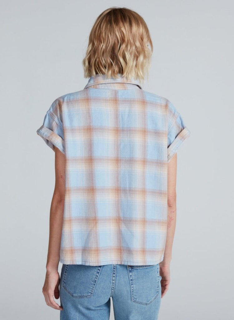 ASKKNY VIRGINIA SHIRT IN BLUE PLAID