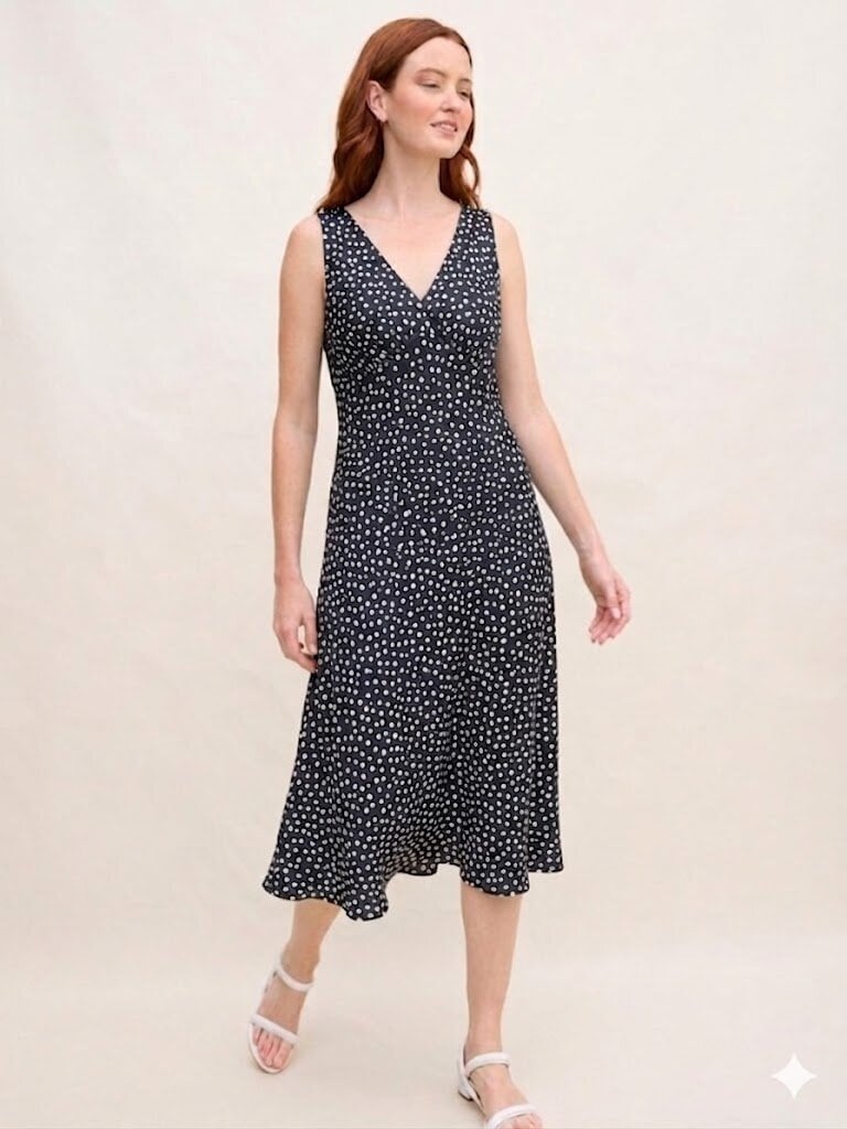 MARGARET O'LEARY DARYA DRESS IN BLACK DOT