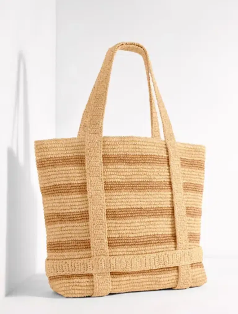 HAT ATTACK THE ORIGINAL STRAW TRAVELER IN TOAST STRIPE