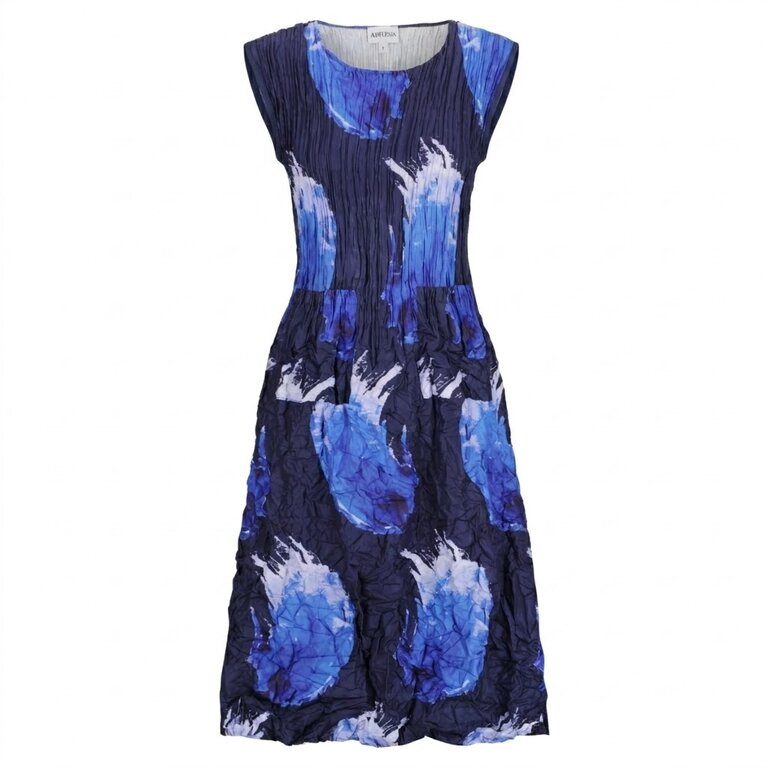 SMASH POCKET DRESS IN BLUE SPLASH