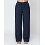 LLEA BLUE DANA LINEN STRAIGHT LEG IN BARK AND INK