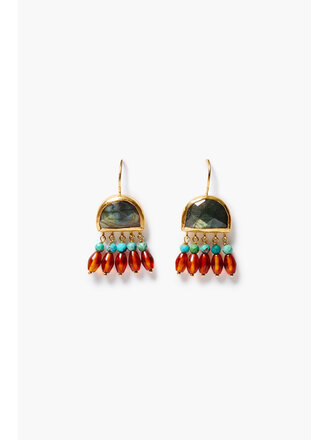 CHAN LUU FLAMENCO EARRINGS WITH LABRADORITE