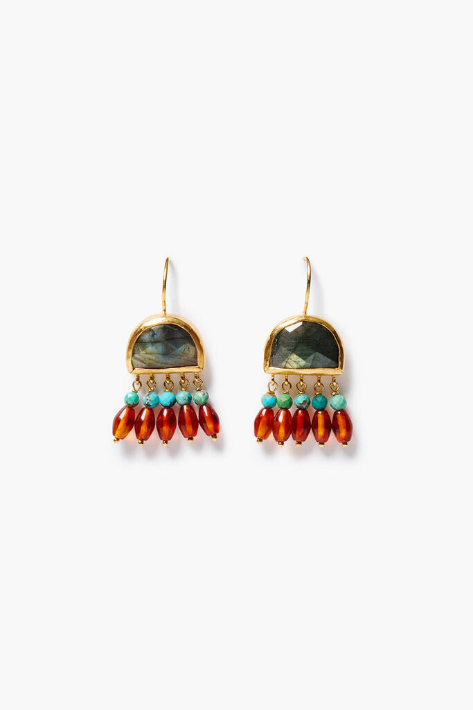 CHAN LUU FLAMENCO EARRINGS WITH LABRADORITE