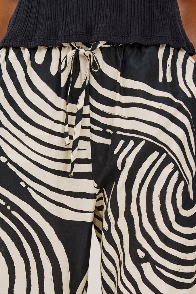 RAIULS EMMIE PRINT PANTS IN ONYX WAVE