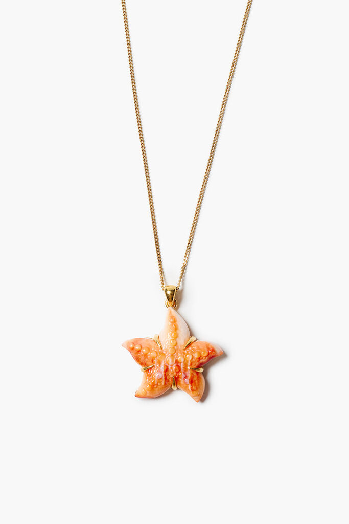 CHAN LUU ORANGE STARFISH NECKLACE