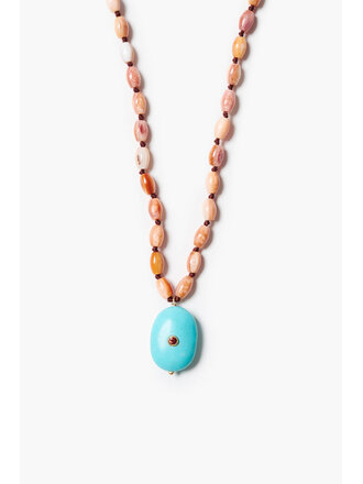 CHAN LUU STONE DROP TURQUOISE NECKLACE