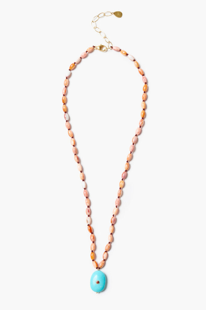 CHAN LUU STONE DROP TURQUOISE NECKLACE