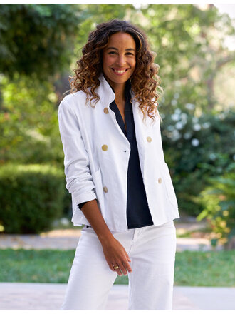 FRANK & EILEEN LINEN MINI BELFAST IN WHITE