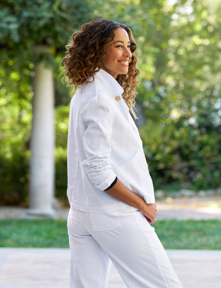 FRANK & EILEEN  LINEN MINI BELFAST IN WHITE