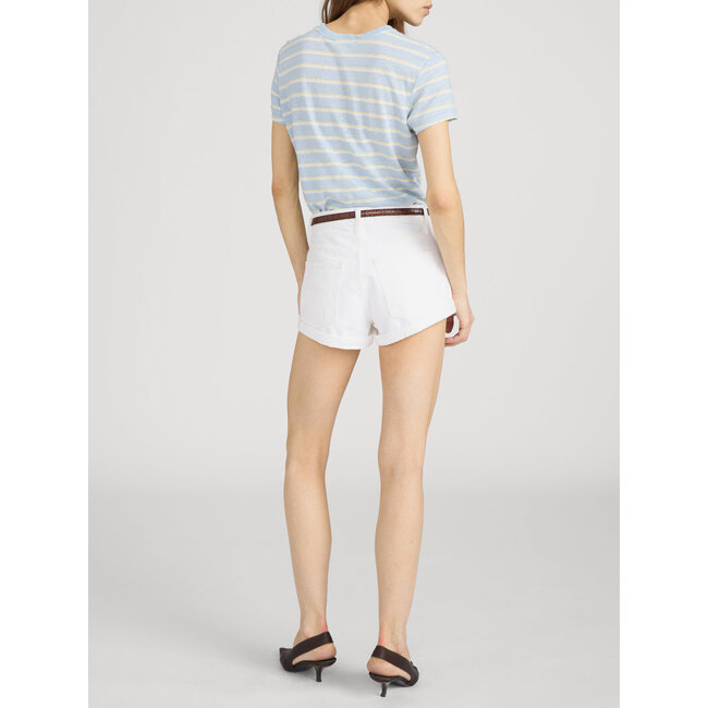 LINEN BABY TEE IN CHAMBRAY BLUE MULTI
