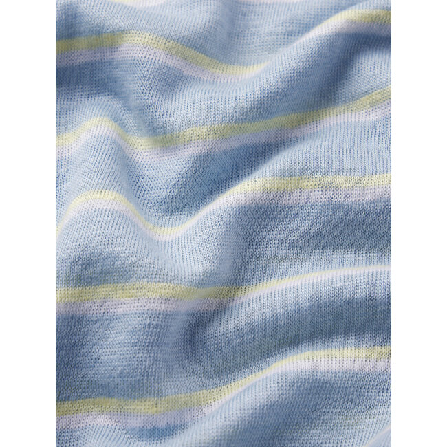 LINEN BABY TEE IN CHAMBRAY BLUE MULTI
