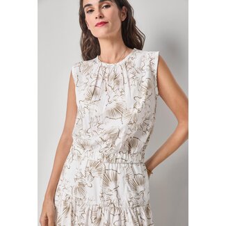 LILLA P POPLIN SHELL IN FERN PRINT